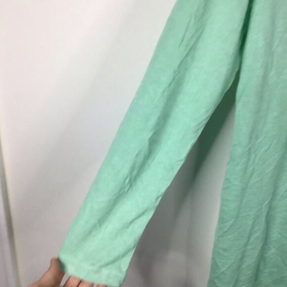 Merokeety Long Green Teal Button Cardigan Sweater Minimalistic Cottagecore Large - Picture 10 of 14